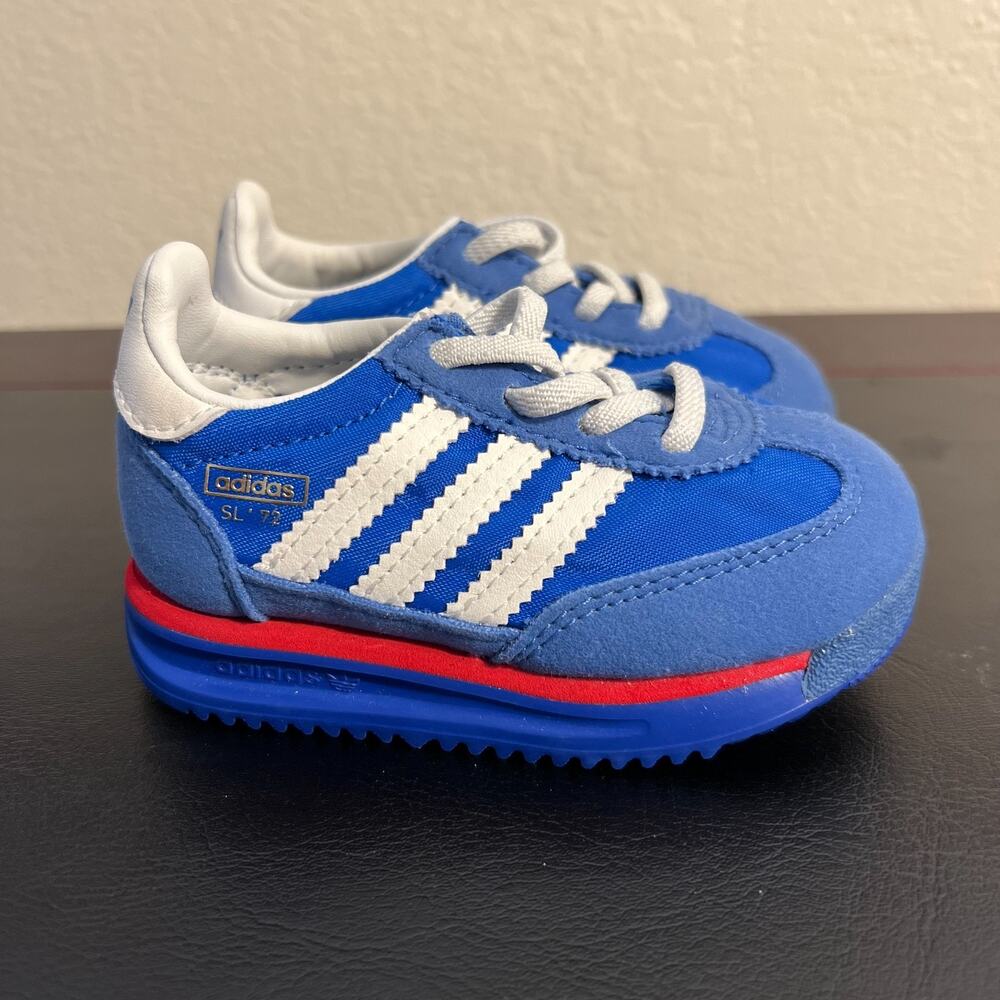 Adidas Originals SL 72 RS Toddler 5K Blue White Red Sneakers JI3089 New No Box